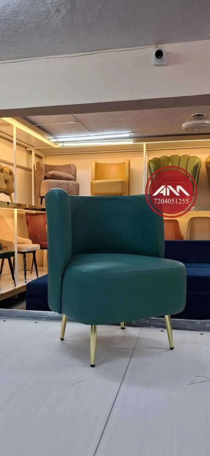 Upholstered Chair by A M Steel Furniture