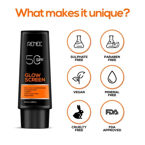 RENEE Glowscreen SPF 50 Sunscreen Cream view 3