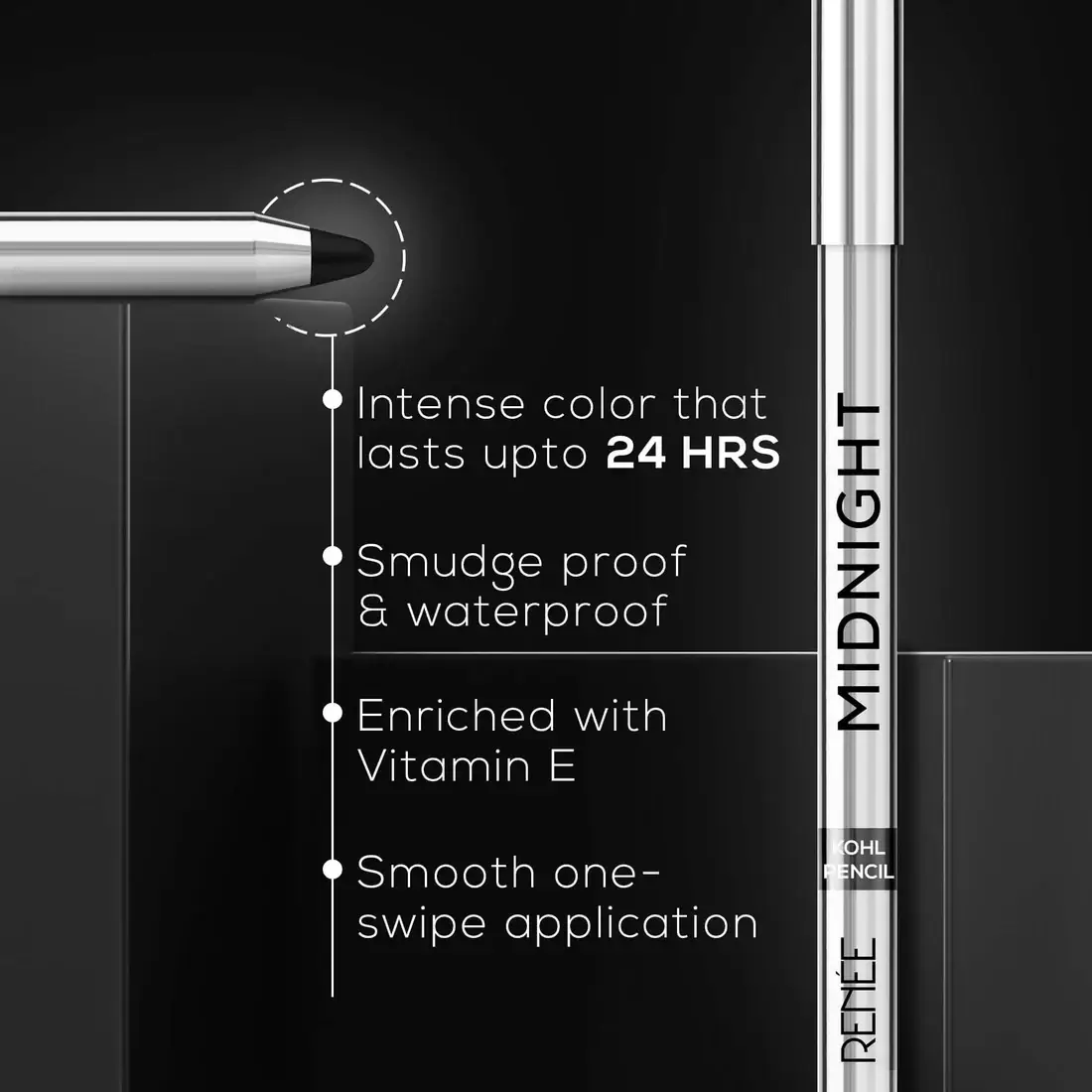 RENEE Midnight Kohl Kajal Pencil view 4