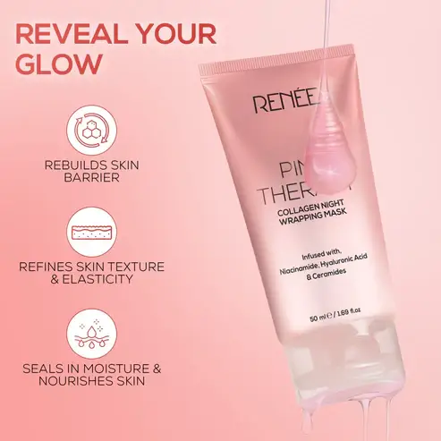 RENEE Pink Therapy Collagen Night Wrapping Mask view 2