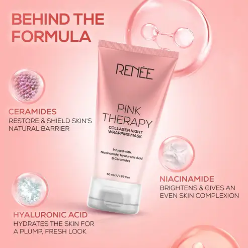 RENEE Pink Therapy Collagen Night Wrapping Mask view 4