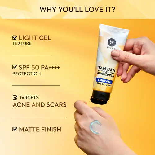 SUGAR Tan Ban 4% Niacinamide Sunscreen Light Gel view 3