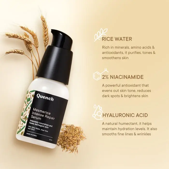 Quench Mesmerice Intense Repair Serum with Rice Water Minerals view 3