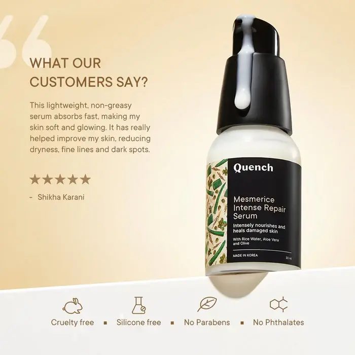 Quench Mesmerice Intense Repair Serum with Rice Water Minerals view 5