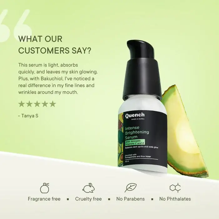 Quench Intense Brightening Serum with 2% Niacinamide & Bakuchiol view 5