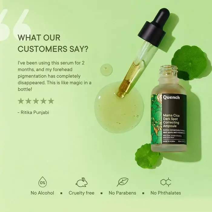 Quench Mama Cica Dark Spot Correcting Ampoule with Cica Herb Repair view 5