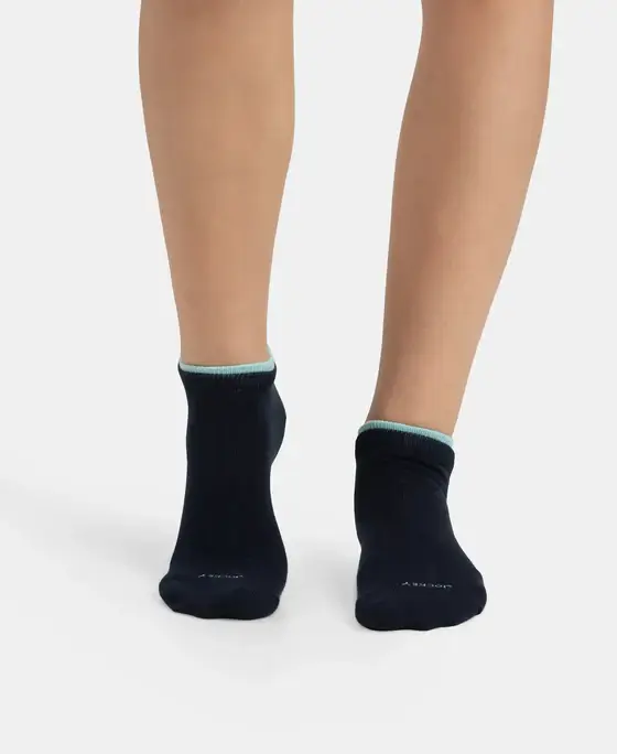 Jockey Compact Cotton Stretch Solid Low Show Socks - 7491 (Pack of 2) view 4