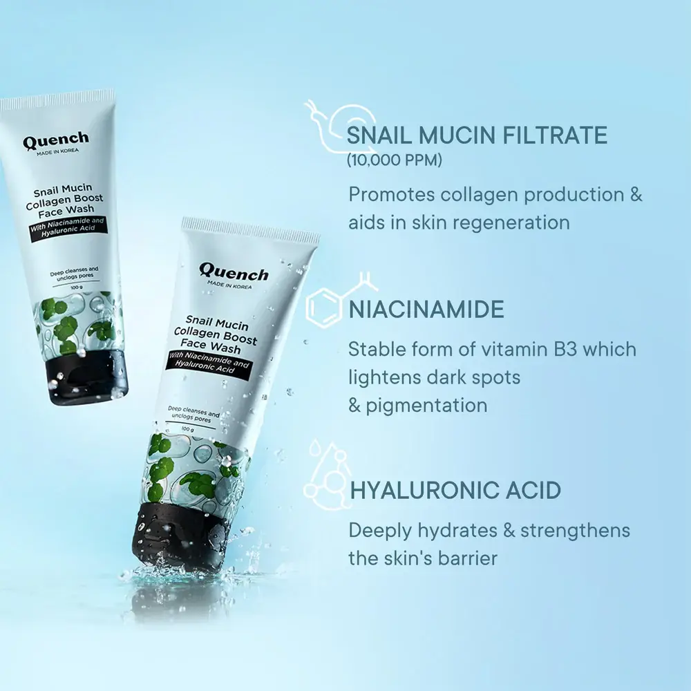 Quench Snail Mucin Collagen Boost Face Wash view 3