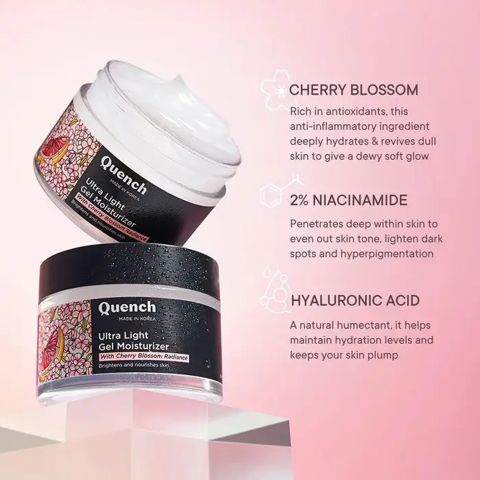 Quench Ultra-Light Gel Moisturizer with 2% Niacinamide & Hyaluronic Acid view 4