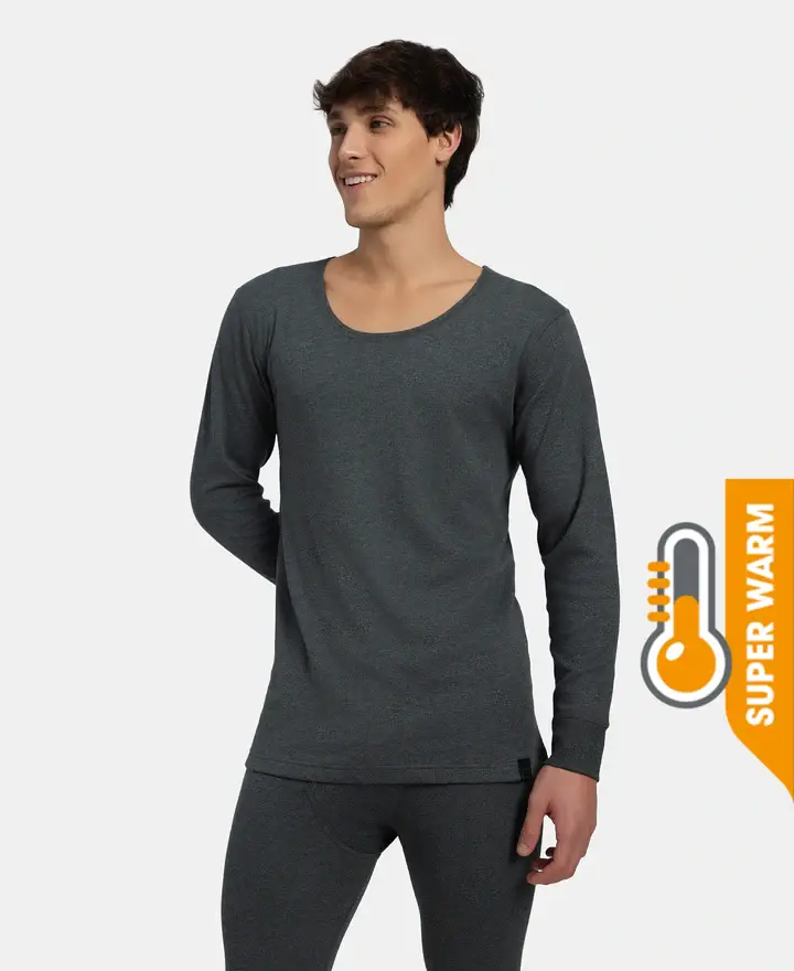 Jockey Men Cotton Rich Brushed Fabric Full Sleeved Thermal Undershirt with StayWarm Technology - 2403 view 3