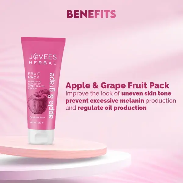 Jovees Apple & Grape Fruit Pack With Apple, Apricot & Peach Extracts view 2