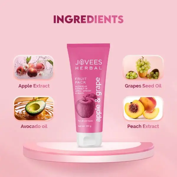 Jovees Apple & Grape Fruit Pack With Apple, Apricot & Peach Extracts view 3