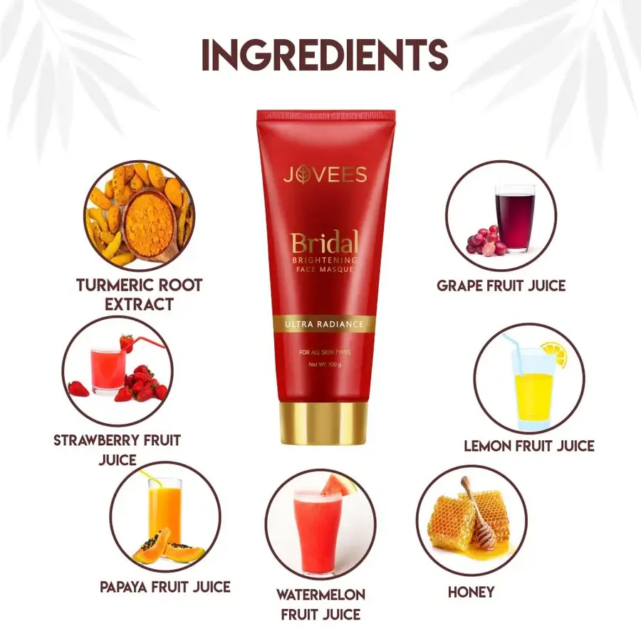 Jovees Bridal Brightening Face Masque Pack | Ultra Radiance view 2