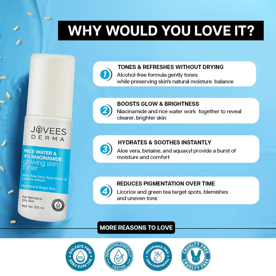Jovees Derma Rice Water & 4% Niacinamide Toner view 3