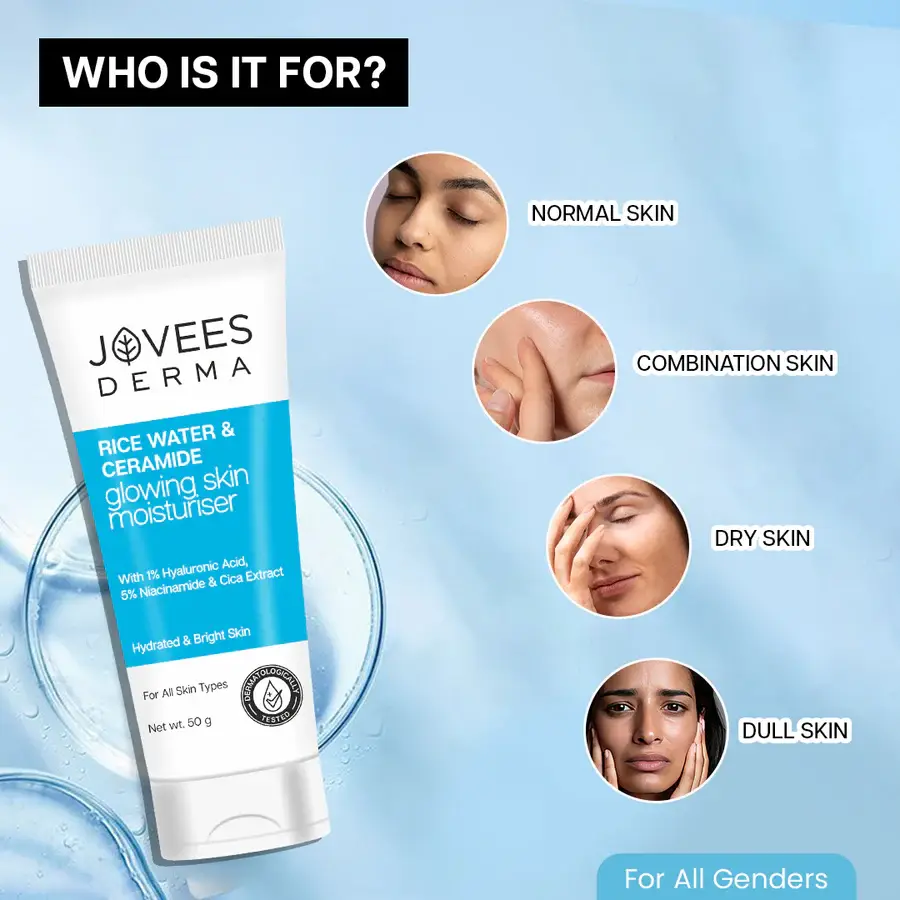 Jovees Derma Rice Water & Ceramide Glowing Skin Moisturiser view 3