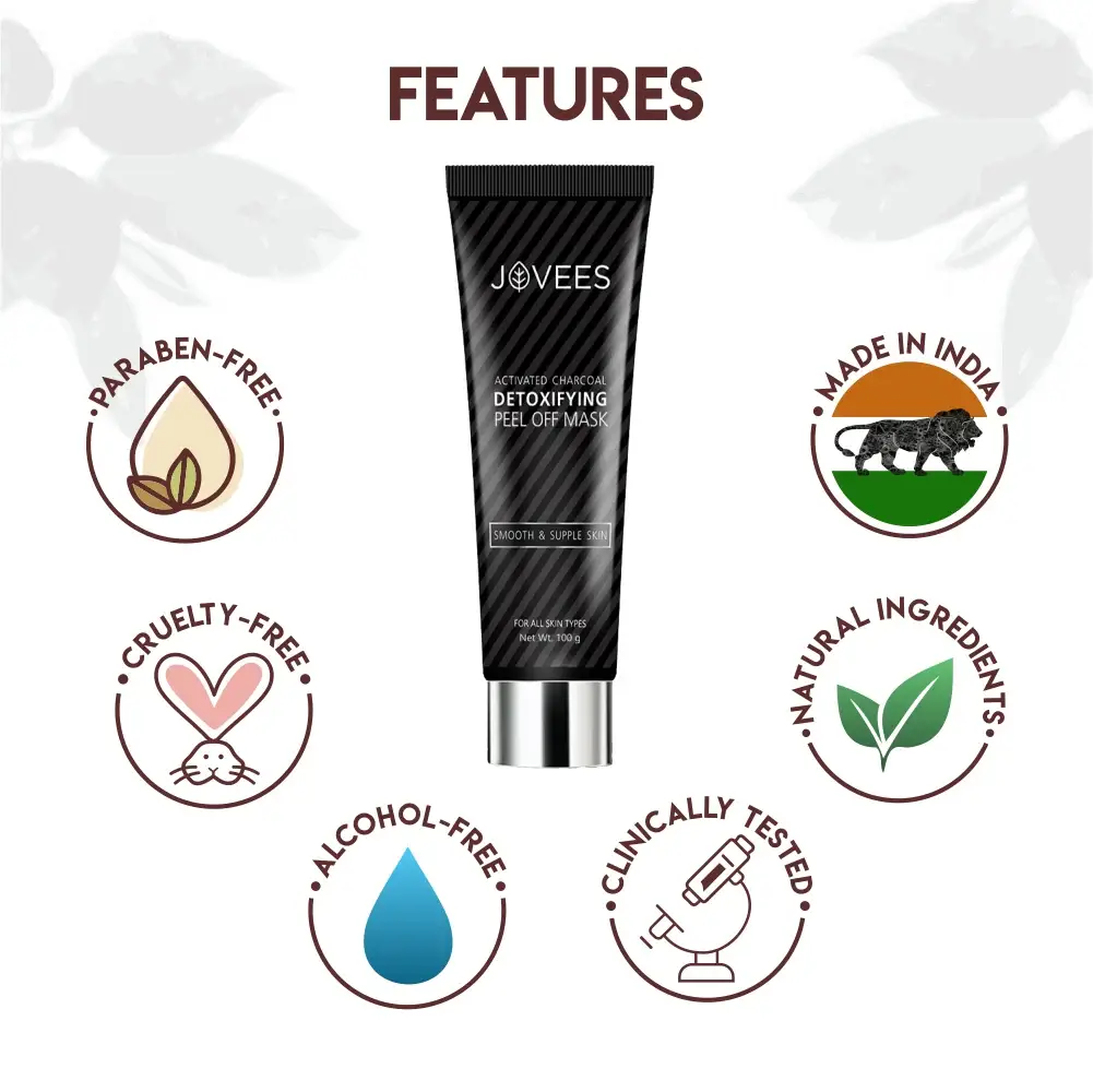 Jovees Activated Charcoal Detoxifying Peel Off Mask  view 3