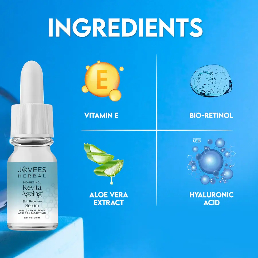 Jovees Bio-Retinol Revita Ageing Face Serum With Hyaluronic Acid view 3