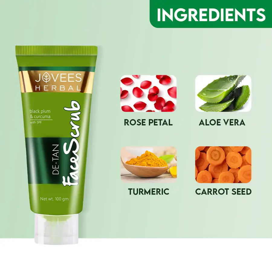 Jovees Detan Face Scrub With SPF - 100 g view 3