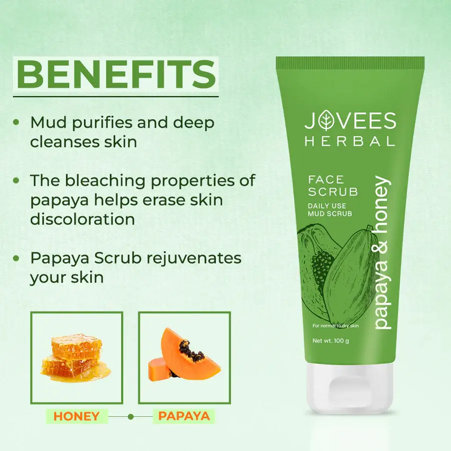 Jovees Papaya & Honey Face Scrub view 3