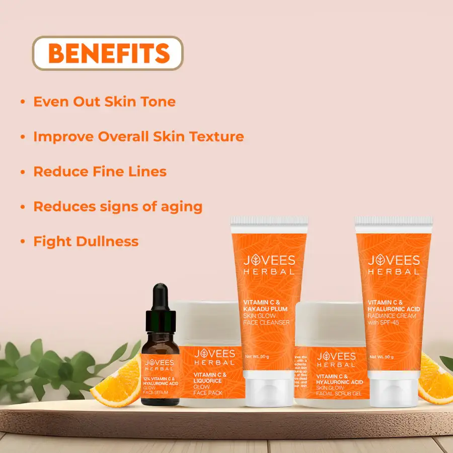 Jovees Vitamin C & Hyaluronic Acid Glow & Radiance Facial Kit view 2