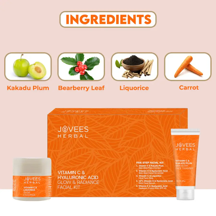 Jovees Vitamin C & Hyaluronic Acid Glow & Radiance Facial Kit view 3