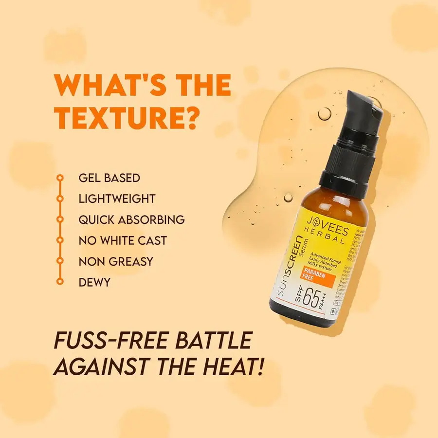 Jovees Sunscreen Face Serum SPF 65 PA+++ view 4