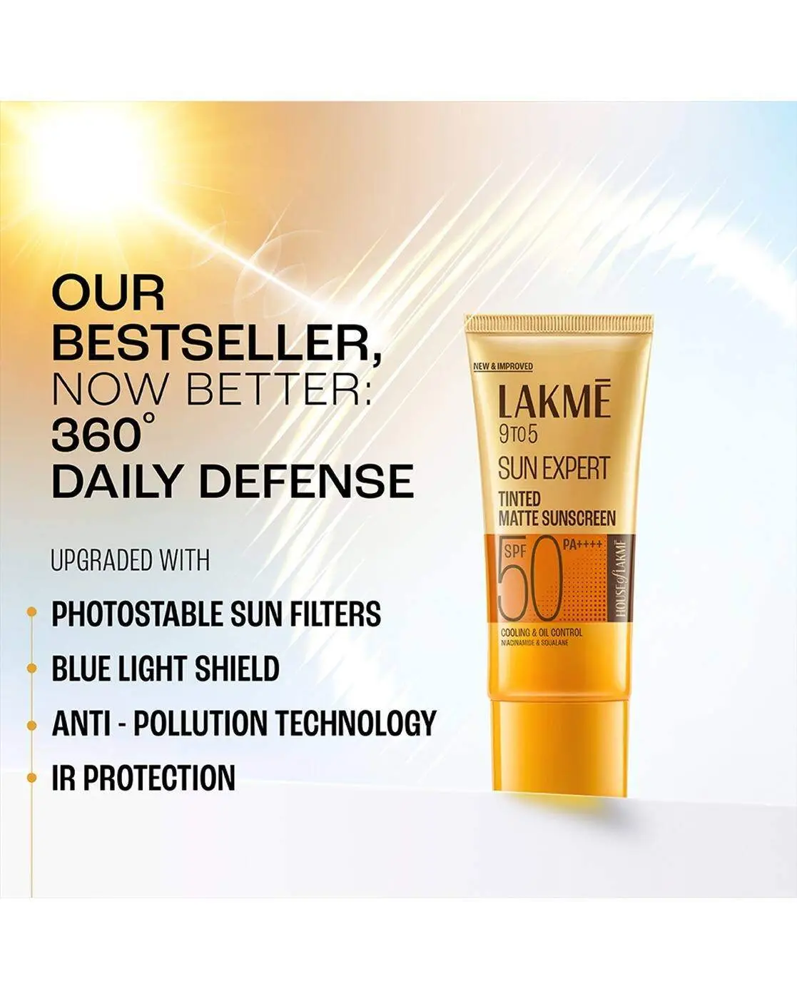Lakmé 9 to 5 Sun Expert Tinted Matte Sunscreen SPF 50  50 ML  view 2