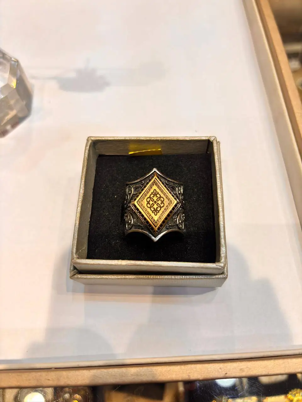 Artisan Silver Ring- male view 3