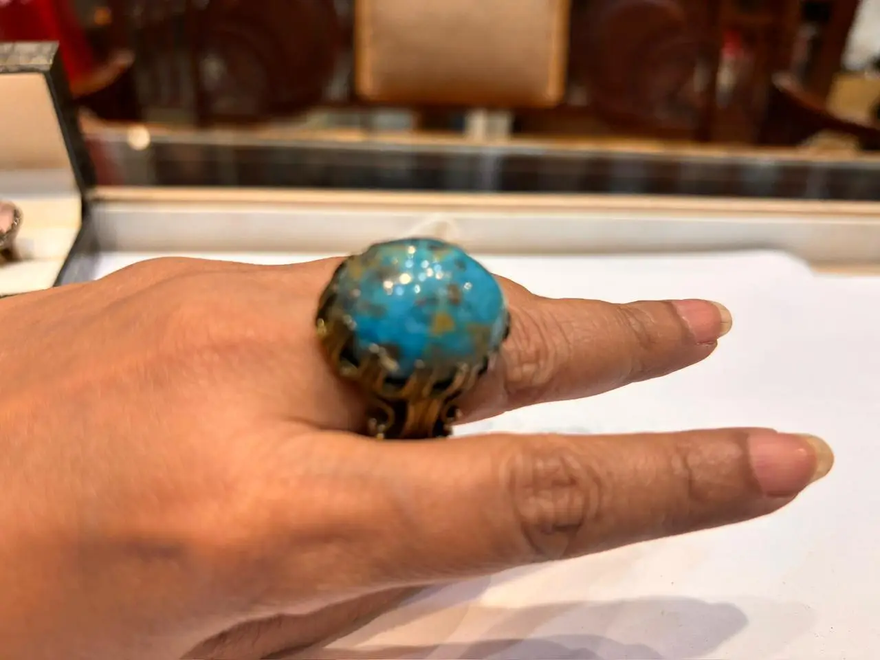 Blue Stone Ring view 3