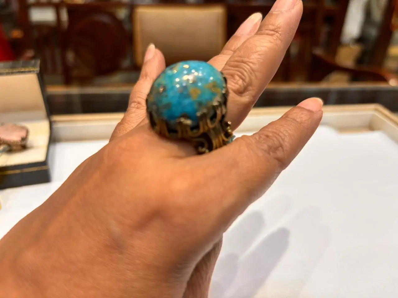 Blue Stone Ring view 4