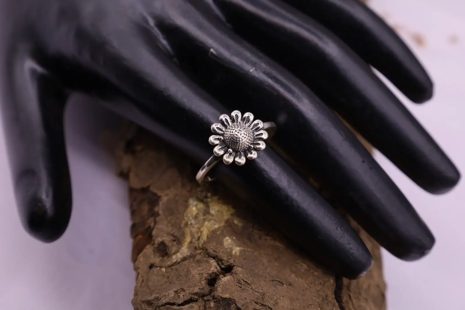 Floral Silver Ring view 3