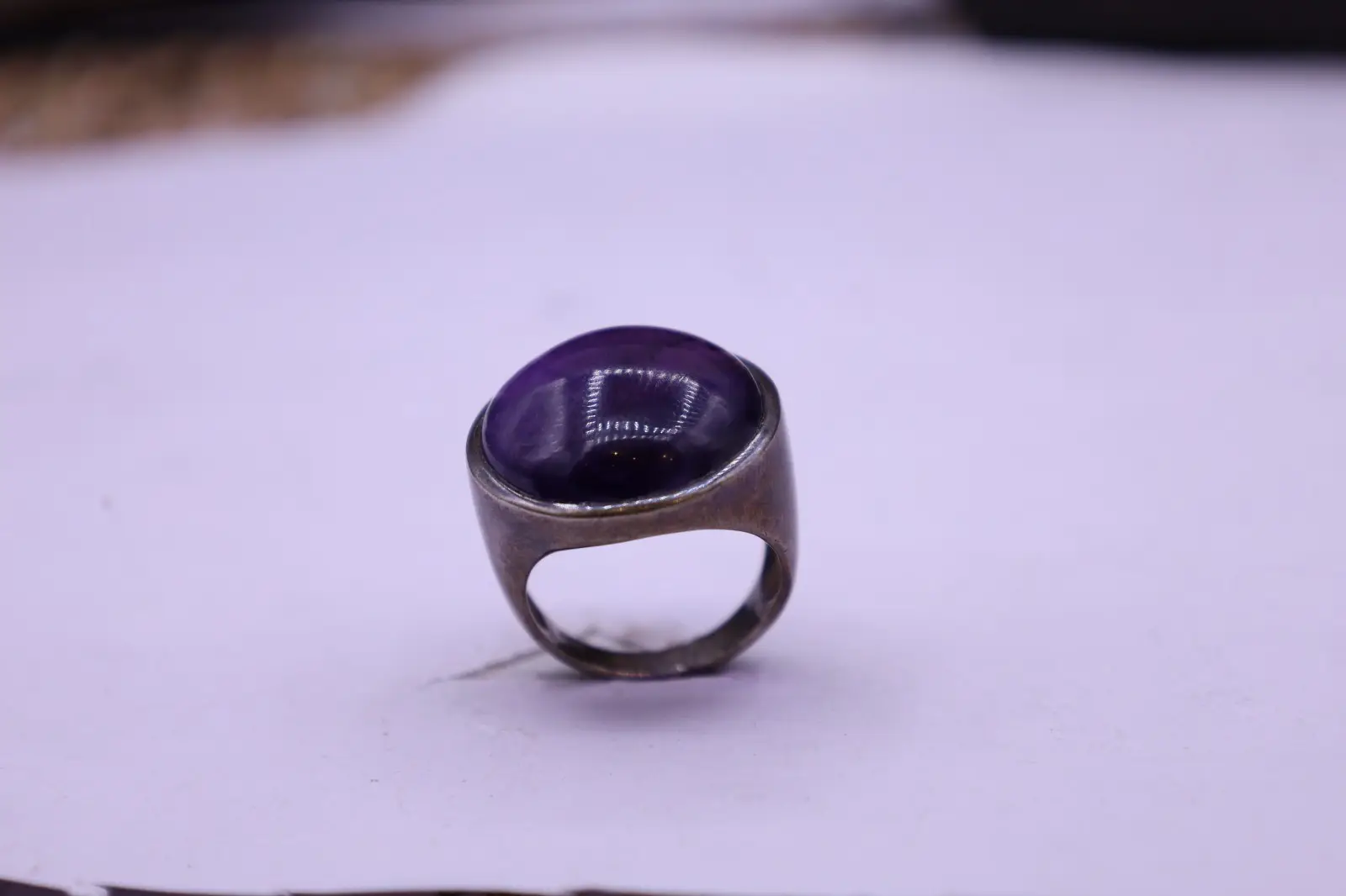 Amethyst Dome Ring view 2