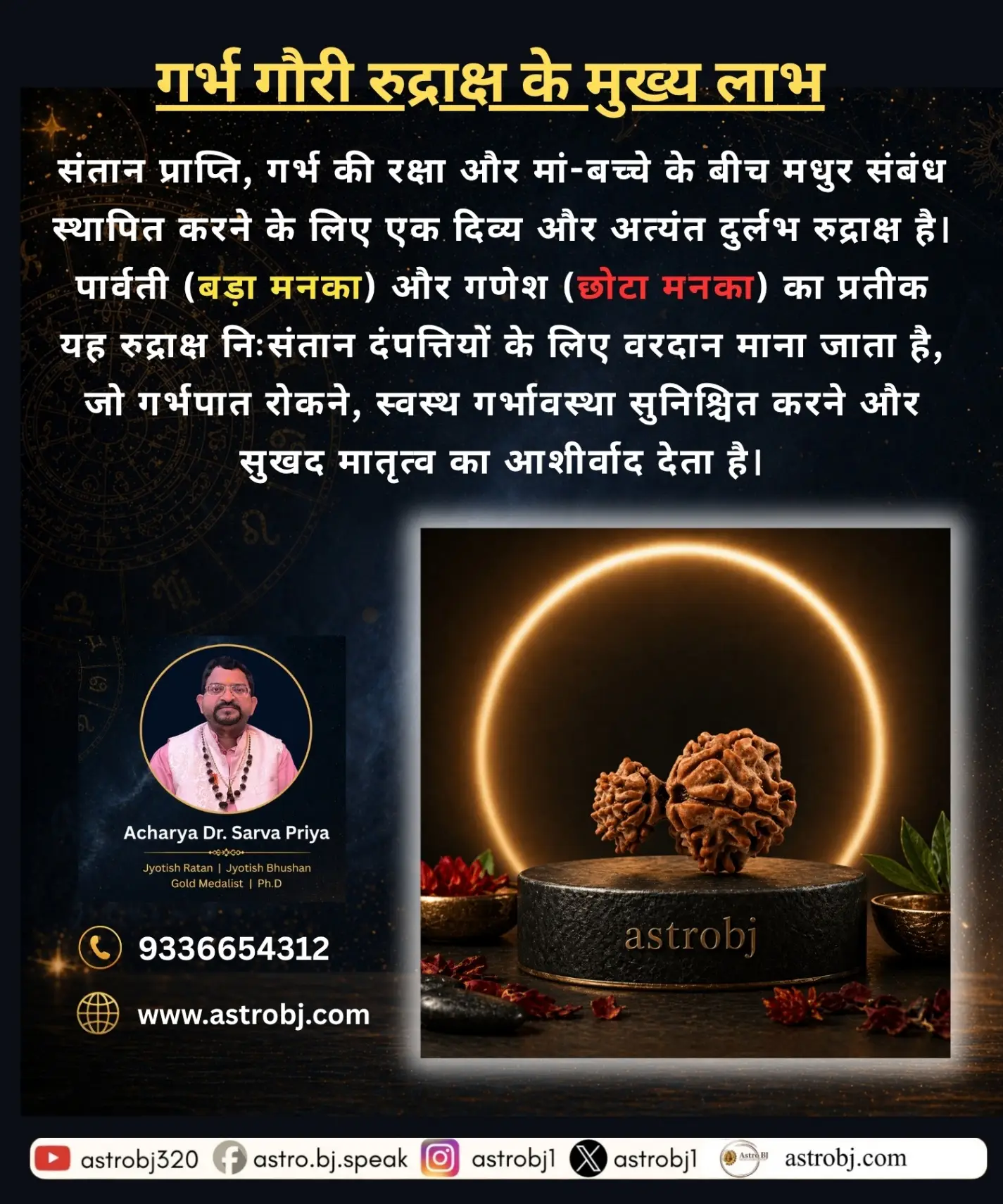 Garbh-Gauri-Rudraksha Beads view 2