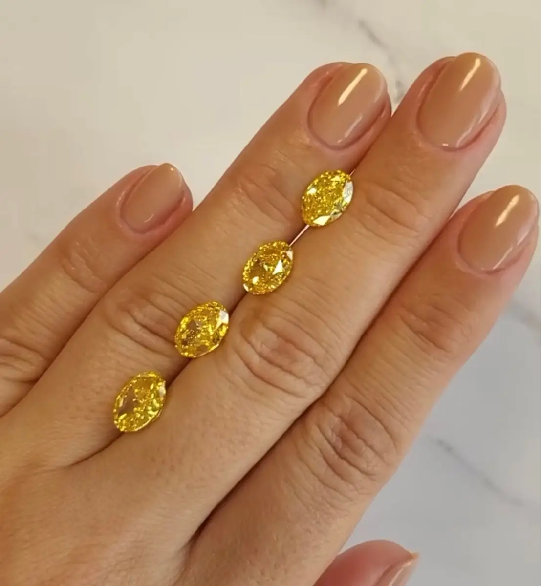 6 Ratti (5.80 Carat) Yellow American Diamond Yellow Topaz Natural (Oval Shape Gemstone) | ASTROBJ | Premium Quality view 3