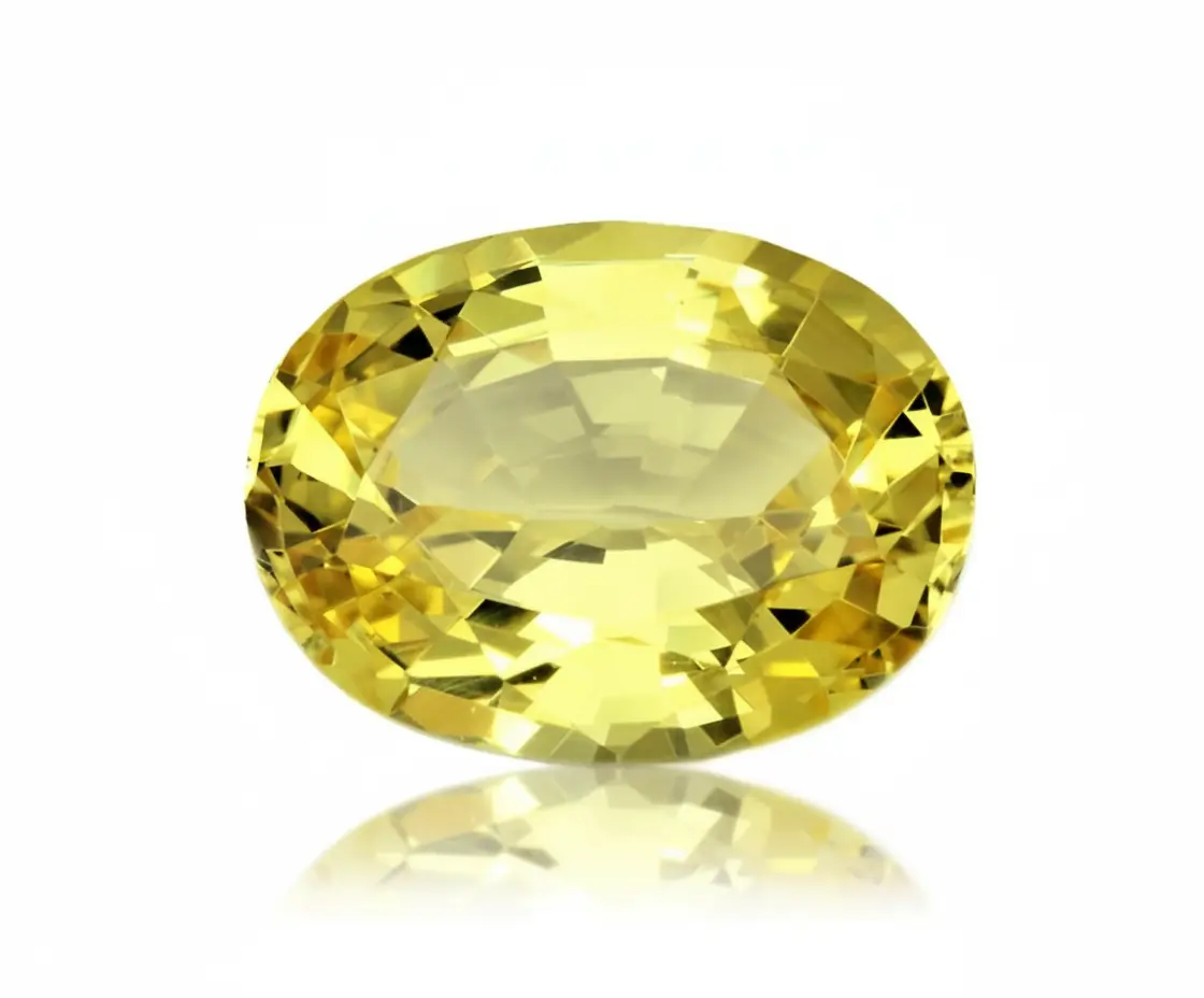 6 Ratti (5.80 Carat) Yellow American Diamond Yellow Topaz Natural (Oval Shape Gemstone) | ASTROBJ | Premium Quality view 4