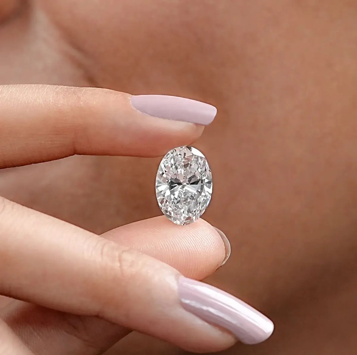 5 Ratti/Carat (4.50-5.99 Carat) American Diamond Zircon White Loose Gemstone (Oval Cut) | ASTROBJ view 2
