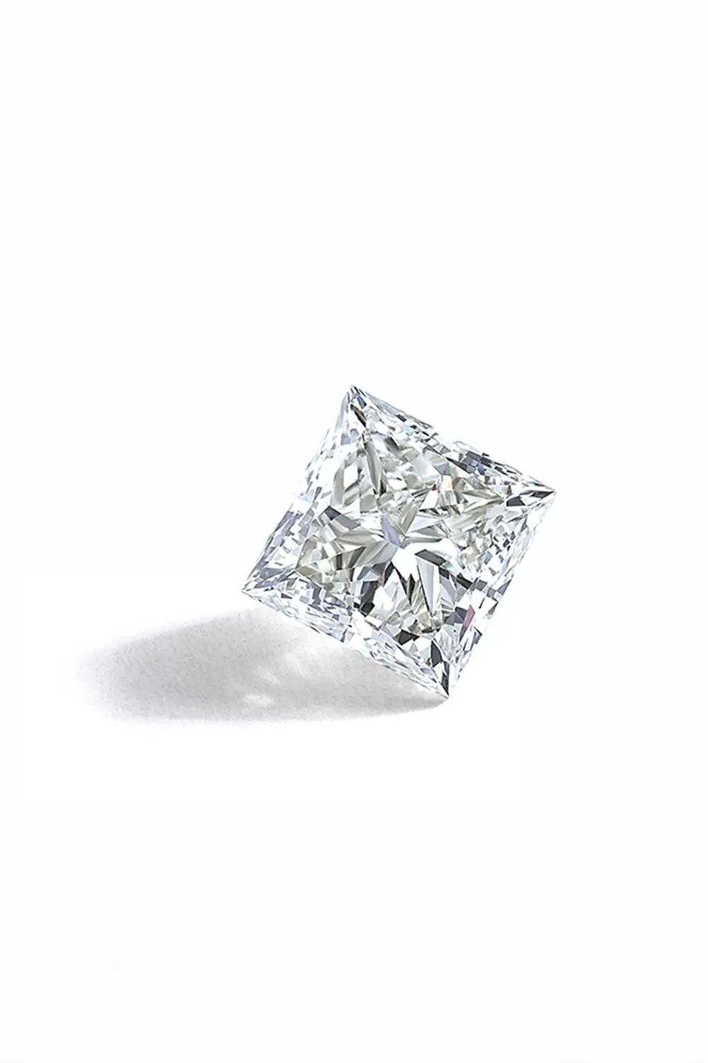 6-8 Ratti (5-8 Carat) Princess Cut American Diamond Zircon White Loose Gemstone (Rectangular Shape) | ASTROBJ view 3