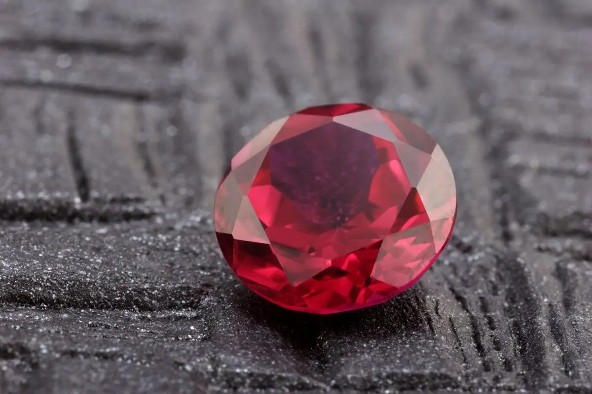 3 Ratti (2.90-3 Carat) Red American Diamond Zircon Gemstone (Round Shape) | ASTROBJ view 3