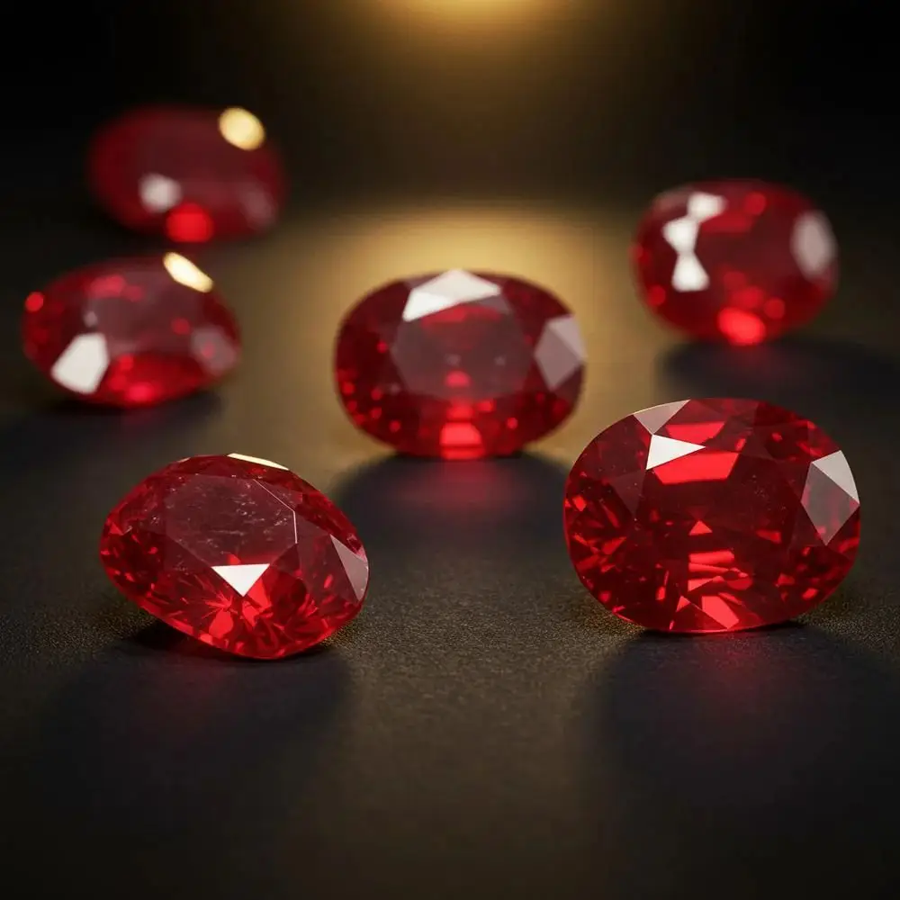 4 Ratti (3.50-4 Carat) Red American Diamond Natural Zircon Gemstone (Ovel Shape) | ASTROBJ view 3