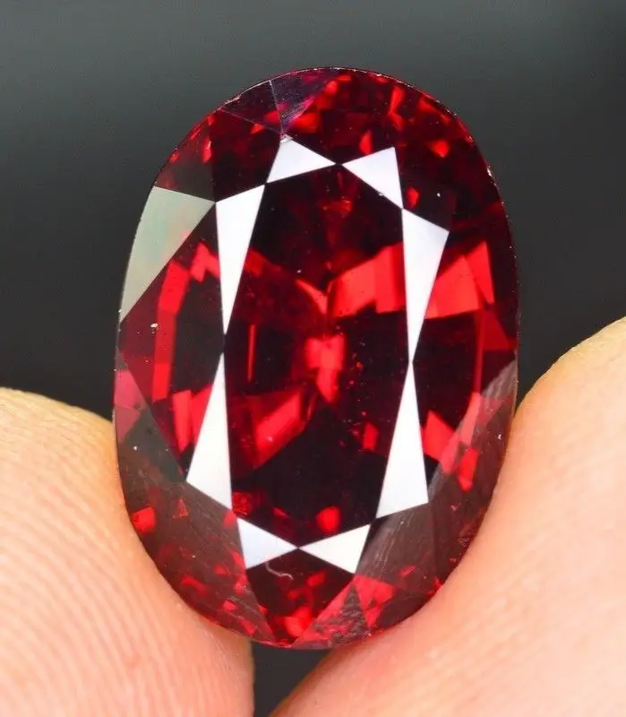 4 Ratti (3.50-4 Carat) Red American Diamond Natural Zircon Gemstone (Ovel Shape) | ASTROBJ view 4