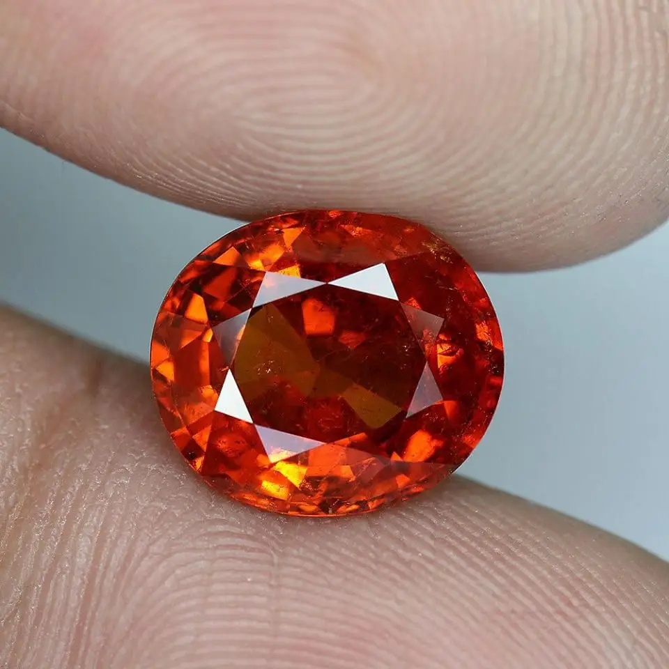 4 Ratti (3.90 Carat) Light Red Color American Diamond Natural Gemstone (Ovel Shape) | ASTROBJ view 2