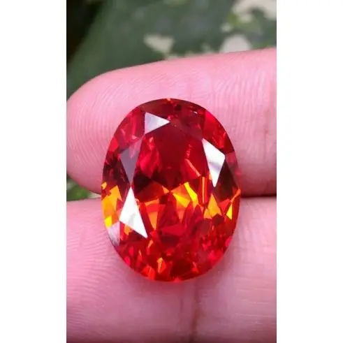 4 Ratti (3.90 Carat) Light Red Color American Diamond Natural Gemstone (Ovel Shape) | ASTROBJ view 3