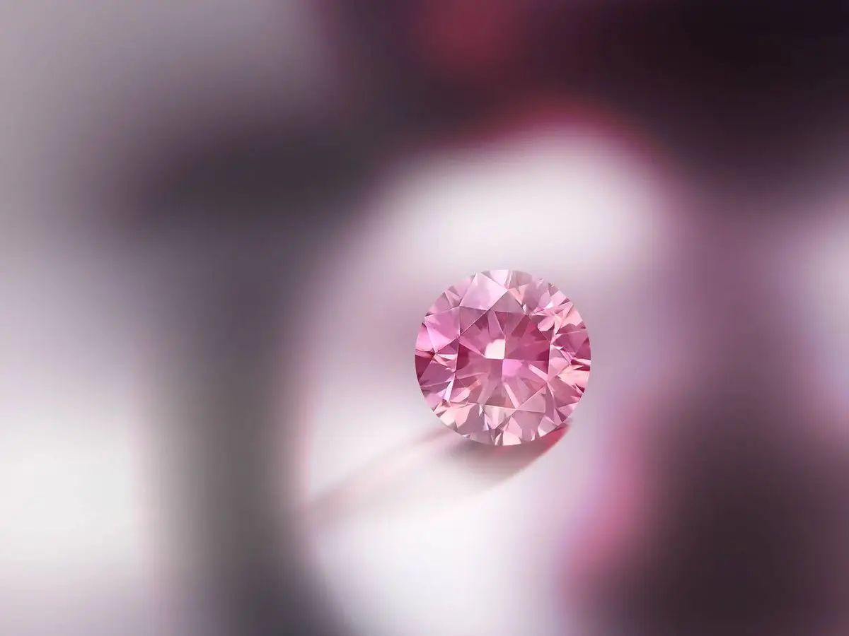 3 Ratti (2.90-3 Carat) Pink American Diamond Zircon Gemstone (Round Shape) | ASTROBJ view 3