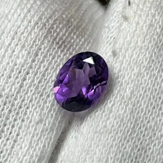 6 Ratti (5.50-5.90 Carat) Dark Purple/Violet American Diamond Natural (Oval Shape Gemstone) | ASTROBJ | Premium Quality view 4