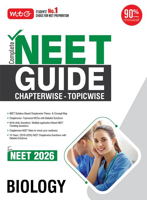Complete NEET Guide Biology Book For 2026 Exam | 10 Years Chapterwise Questions (PYQs) with Detailed Solutions I 9789369575954