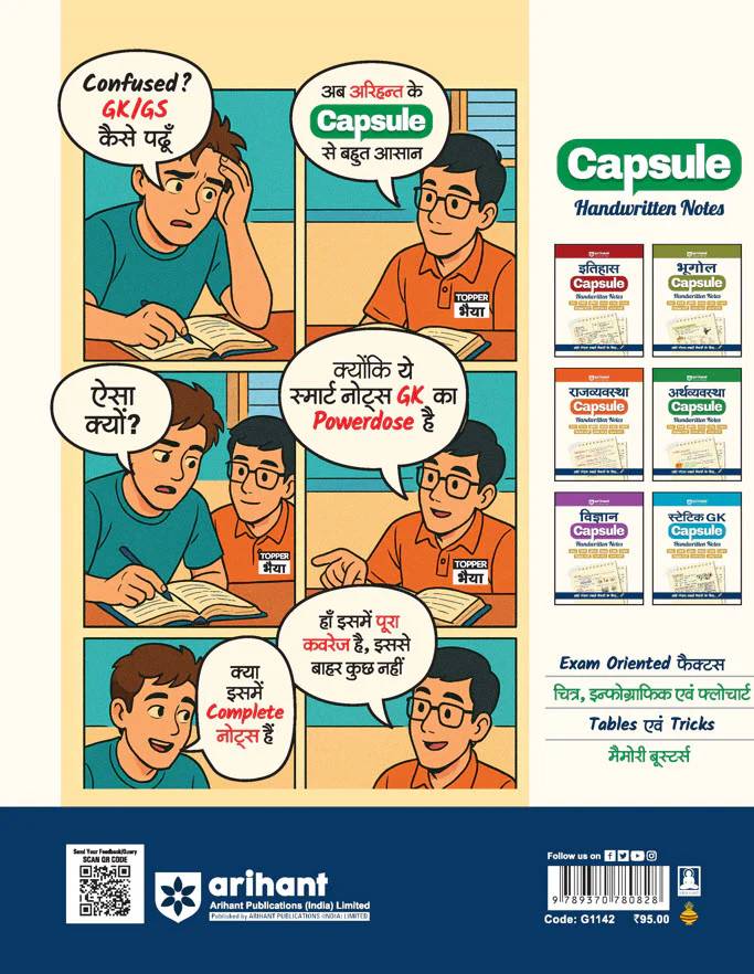 Arihant Economics (Arthvyavastha) Capsule Handwritten Notes | For SSC, Railway, Police, CDS, CAPF and other Competitive Exam | 9789370780828 | G1142 view 2