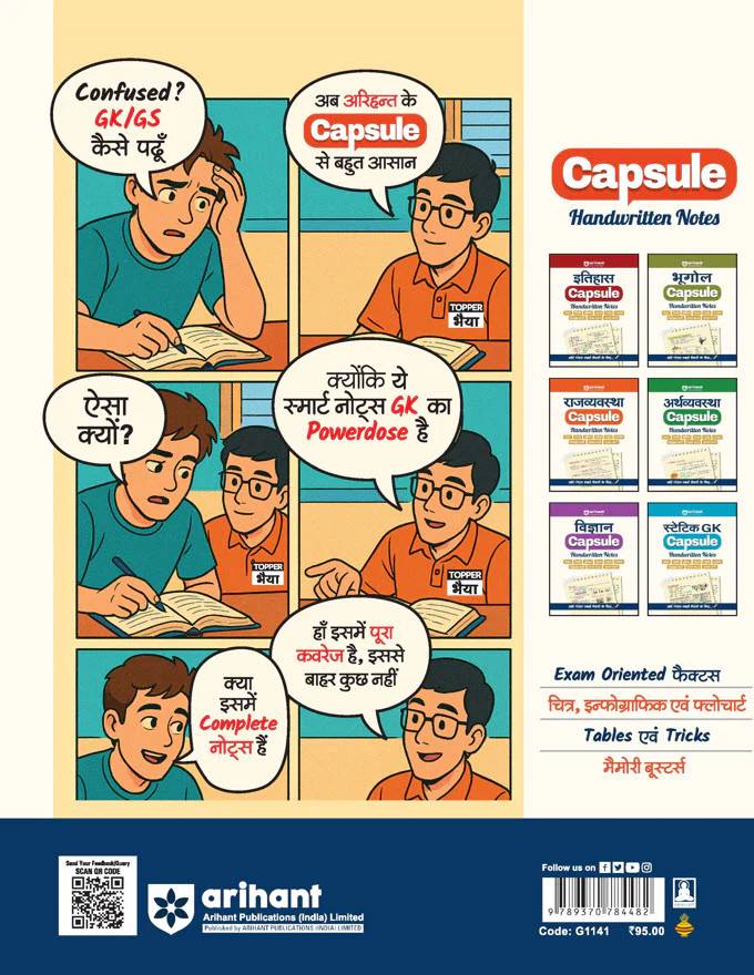 Arihant Polity (Rajvyavastha) Capsule Handwritten Notes | For SSC, Railway, Police, CDS, CAPF and other Competitive Exam | Hindi Medium | 9789370784482 | G1141 view 2