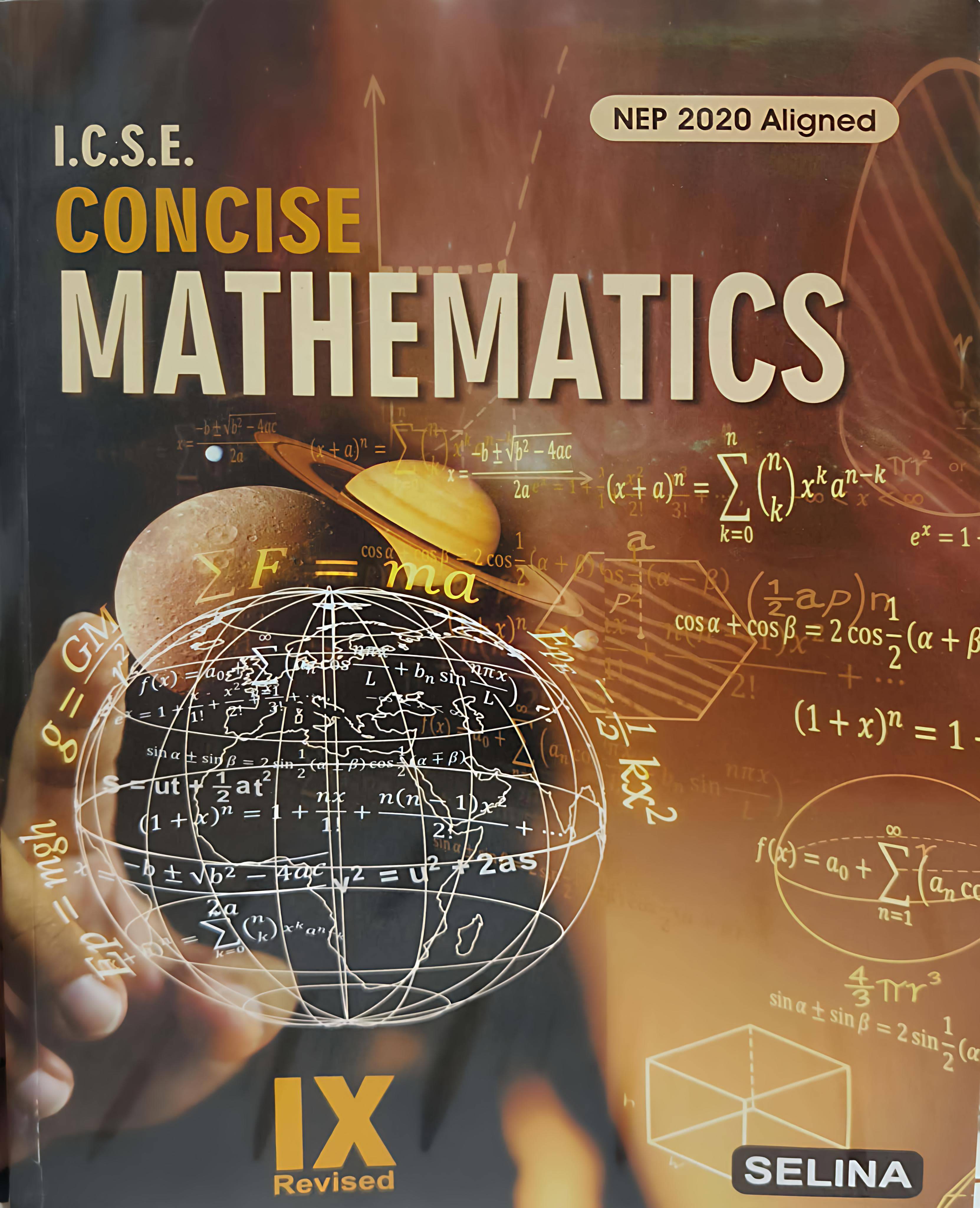 Selina Concise Mathematics Class 9 ICSE | 9789392641336