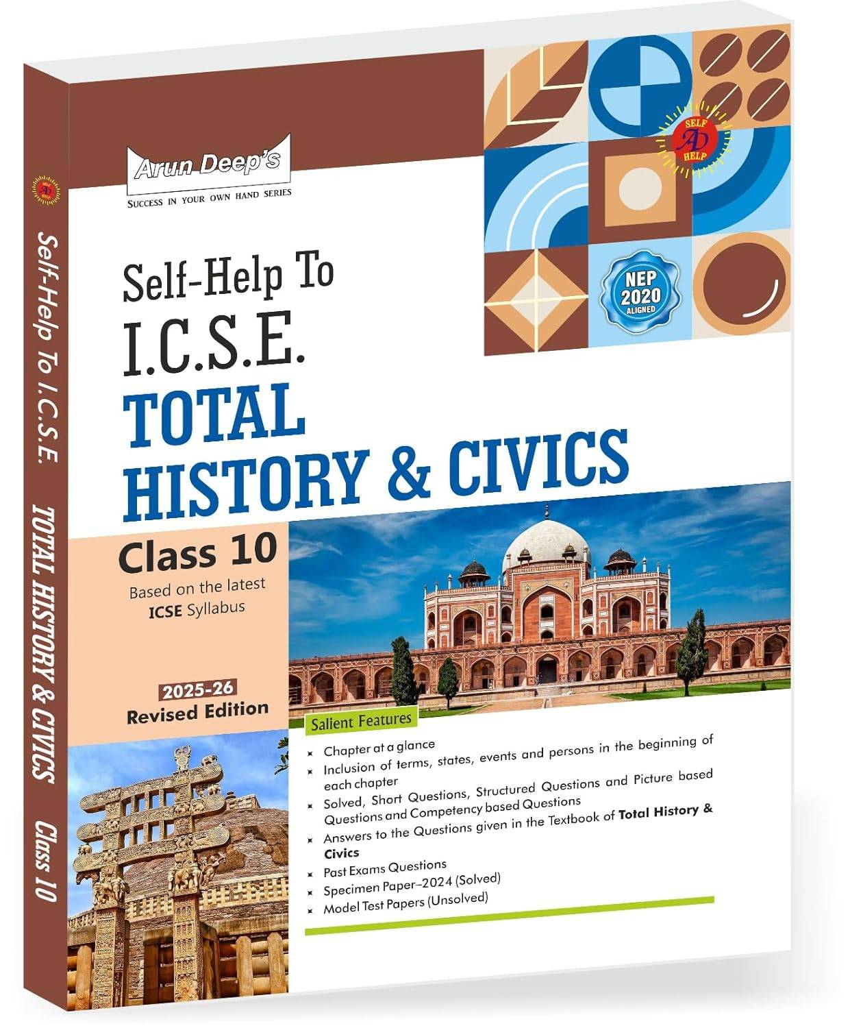 Arundeep Self-Help (Guide) to ICSE Total History & Civics Class 10 | 9789348995582