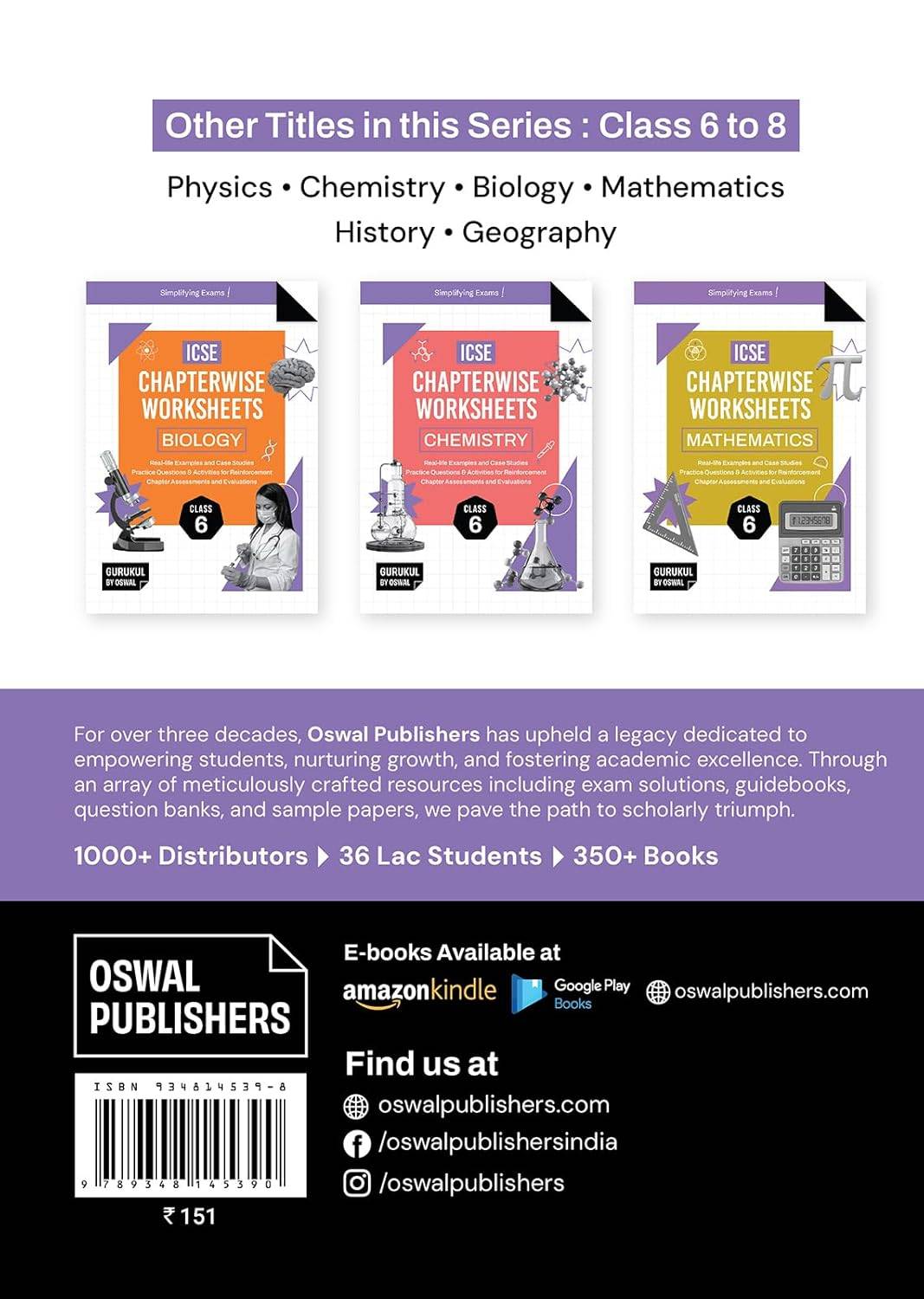 Oswal Gurukul ICSE Chapterwise Worksheets - Physics for Class 6 | 9789348145390 view 3